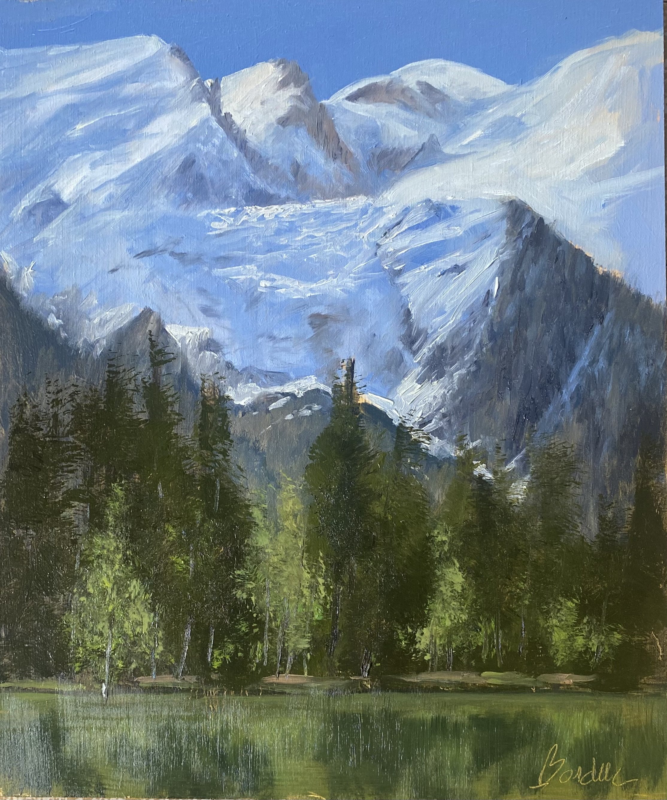 Lac des Gaillands Avril 2025. 22 x 27 cm