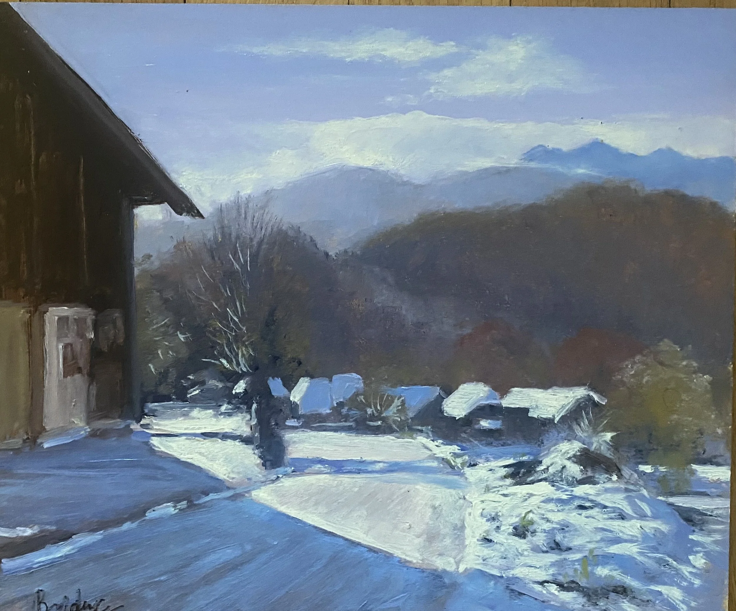 Au dessus de St Sigismond.  25 x 30cm