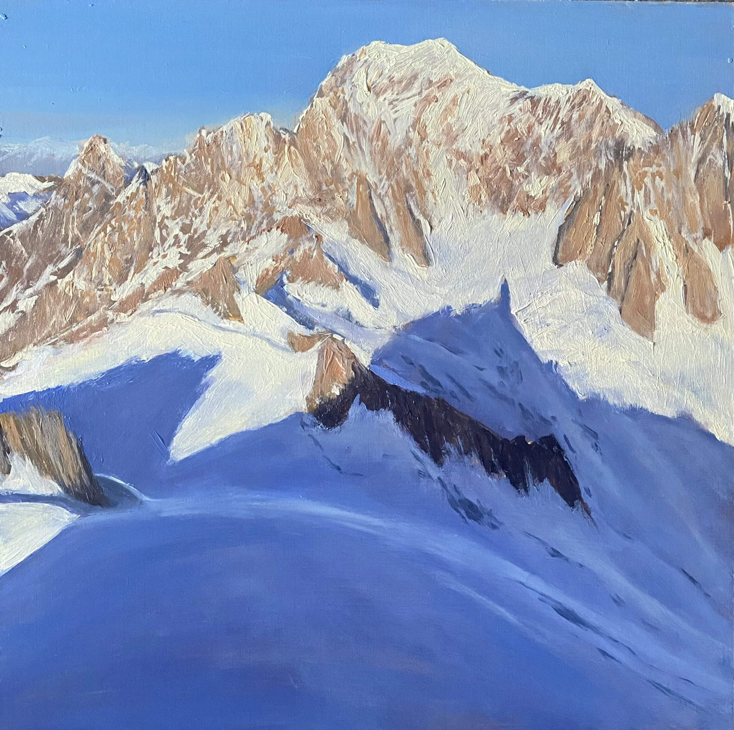 Reflet de la Dent du Geant.  30 x 30cm