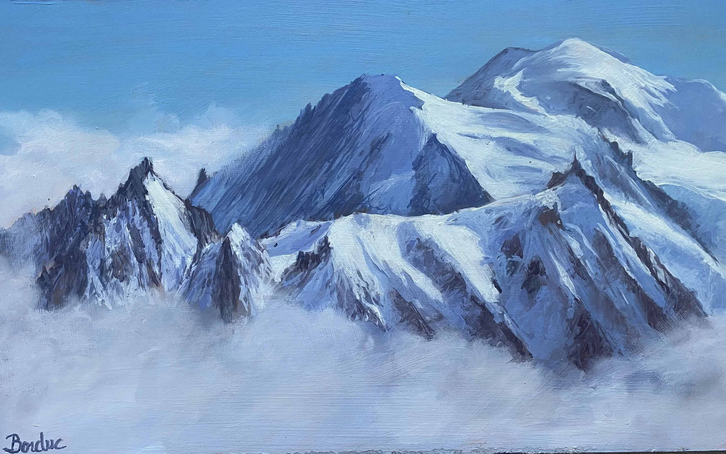 Lumiere du jour sur le massif du Mont Blanc
30 x 50 cm