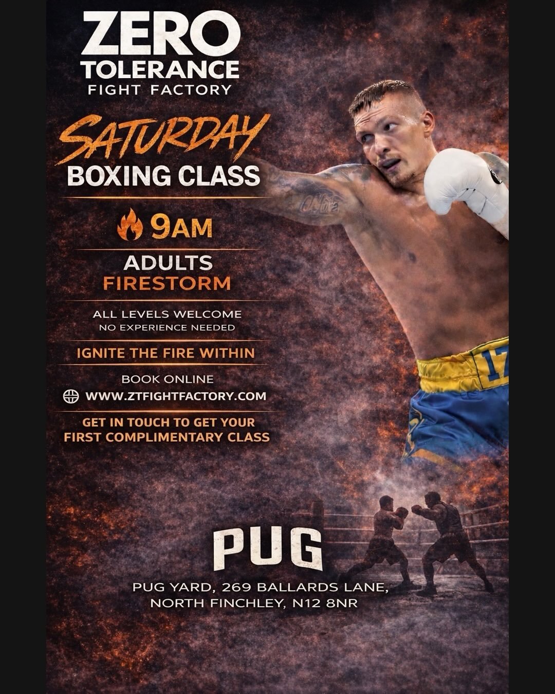 🥊 SATURDAY BOXING &ndash; 9AM FIRESTORM 🔥

Start your weekend the right way.
High energy boxing training designed to push your fitness, sharpen your skills and build real confidence.

✔ All levels welcome
✔ No experience needed
✔ Pad work, bag work