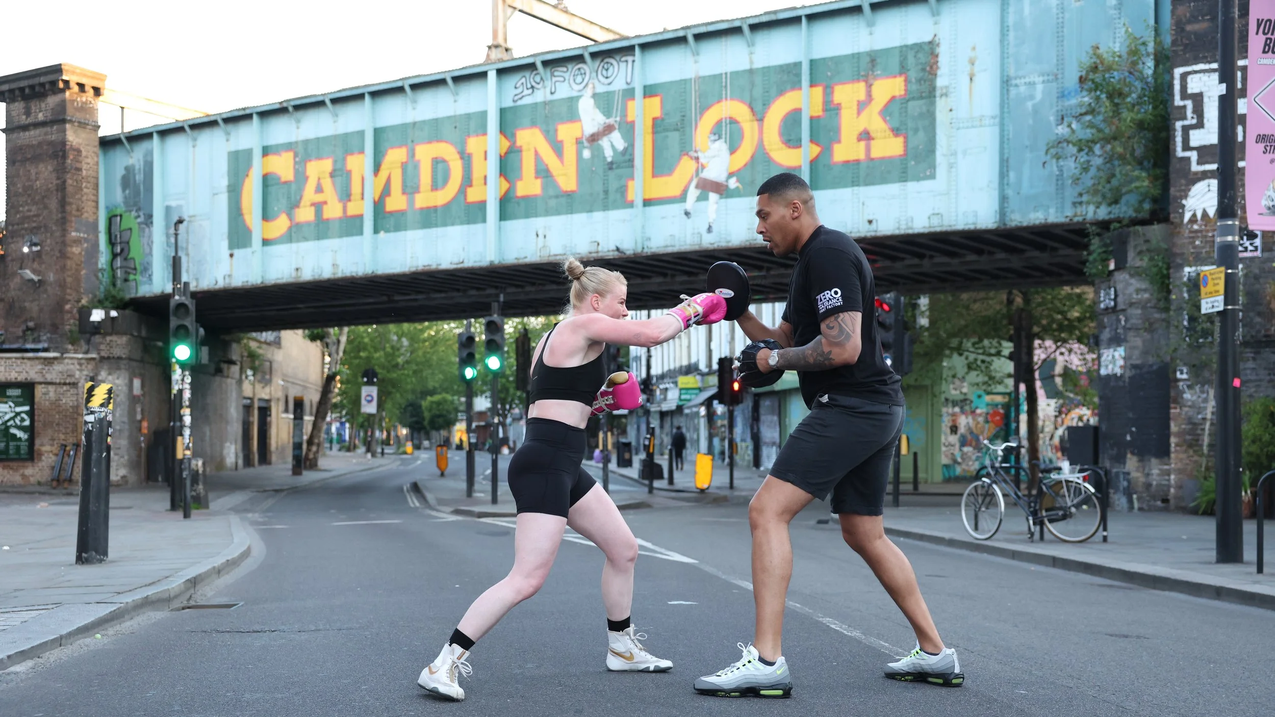 private boxing coach training a client in Camden, north London