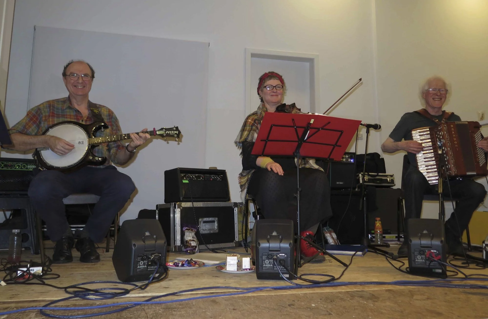 The Occasionals at Hogmanay 2025, as we begin our 40th year of playing music for ceilidh dancing. (Photo by Sue Anderson)