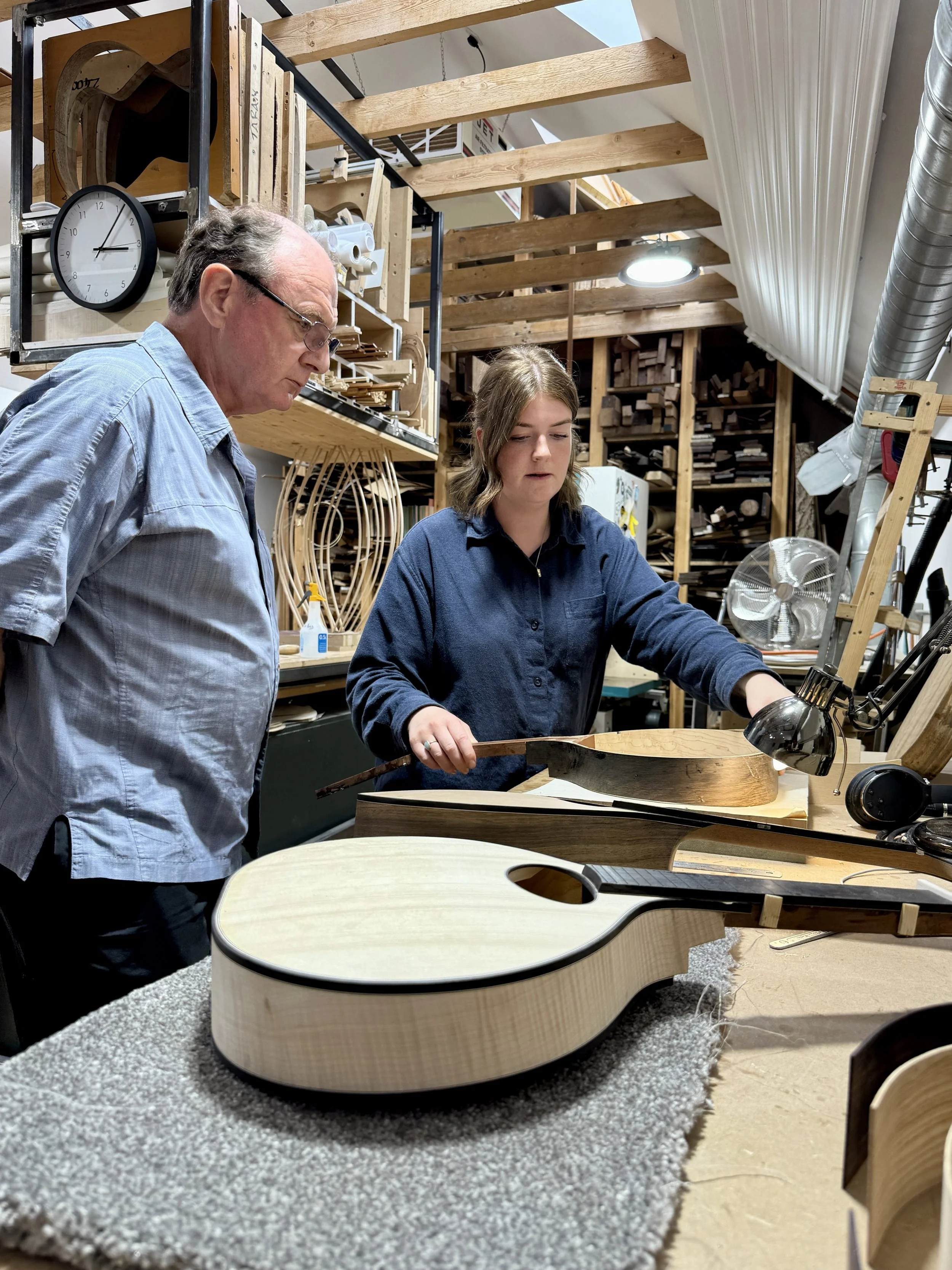 A visit to Taran Guitars in Fife to see the latest 2026 'Springwell' mandolins, being hand made by my relation Rona MacLeod.