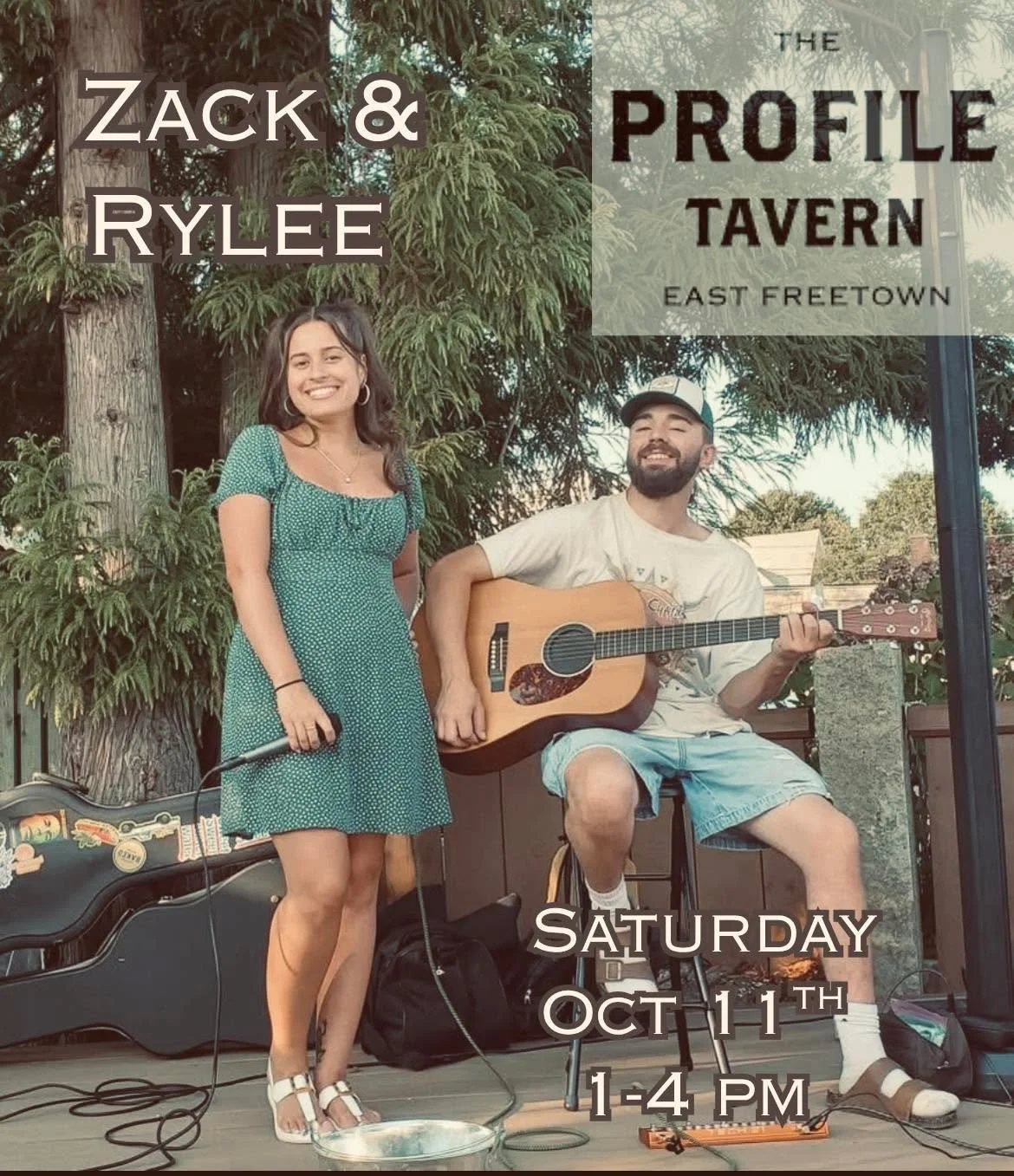We have Zack &amp; Rylee here on Saturday, October 11th- Enjoy an afternoon of great tunes, good vibes, and delicious food from 1&ndash;4 PM. 🎶🍕🍺

What a perfect way to spend your Saturday!🎤🎸