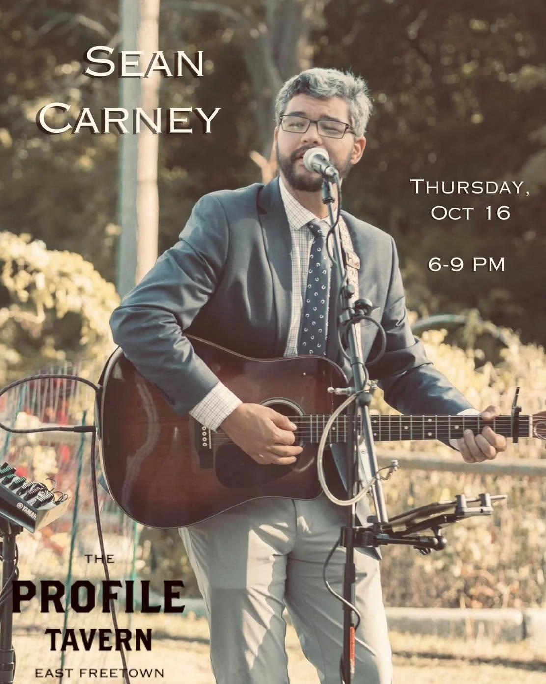 Thursday, October 16th, we have Sean Carney here to put a smile on your face from 6-9 pm😊

Make your reservations today! 
https://tinyurl.com/profiletavern 🔥