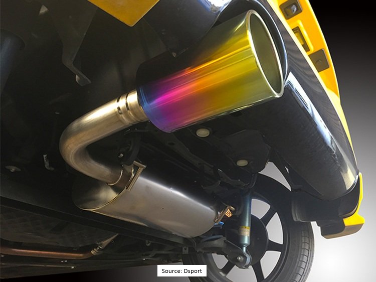  DSPORT Full Titanium φ115 Single Exhaust for LA400 Copen 