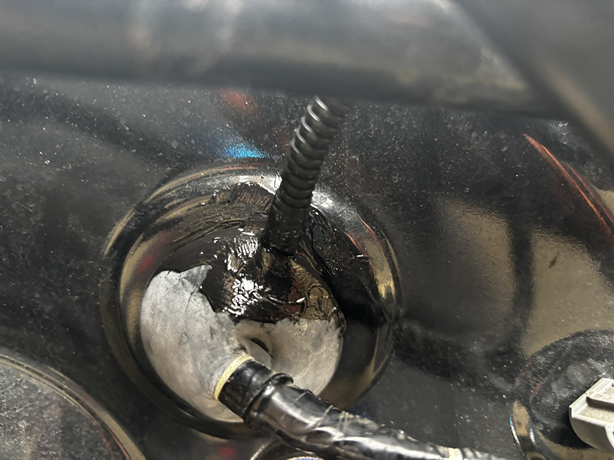 Rear fog harness installation