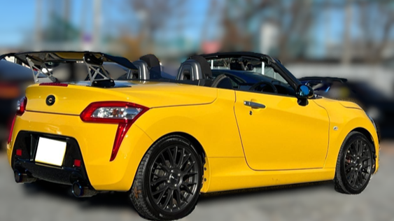 Auction loss report - 2015 Daihatsu Copen Robe LA400K Yellow with Black Interior