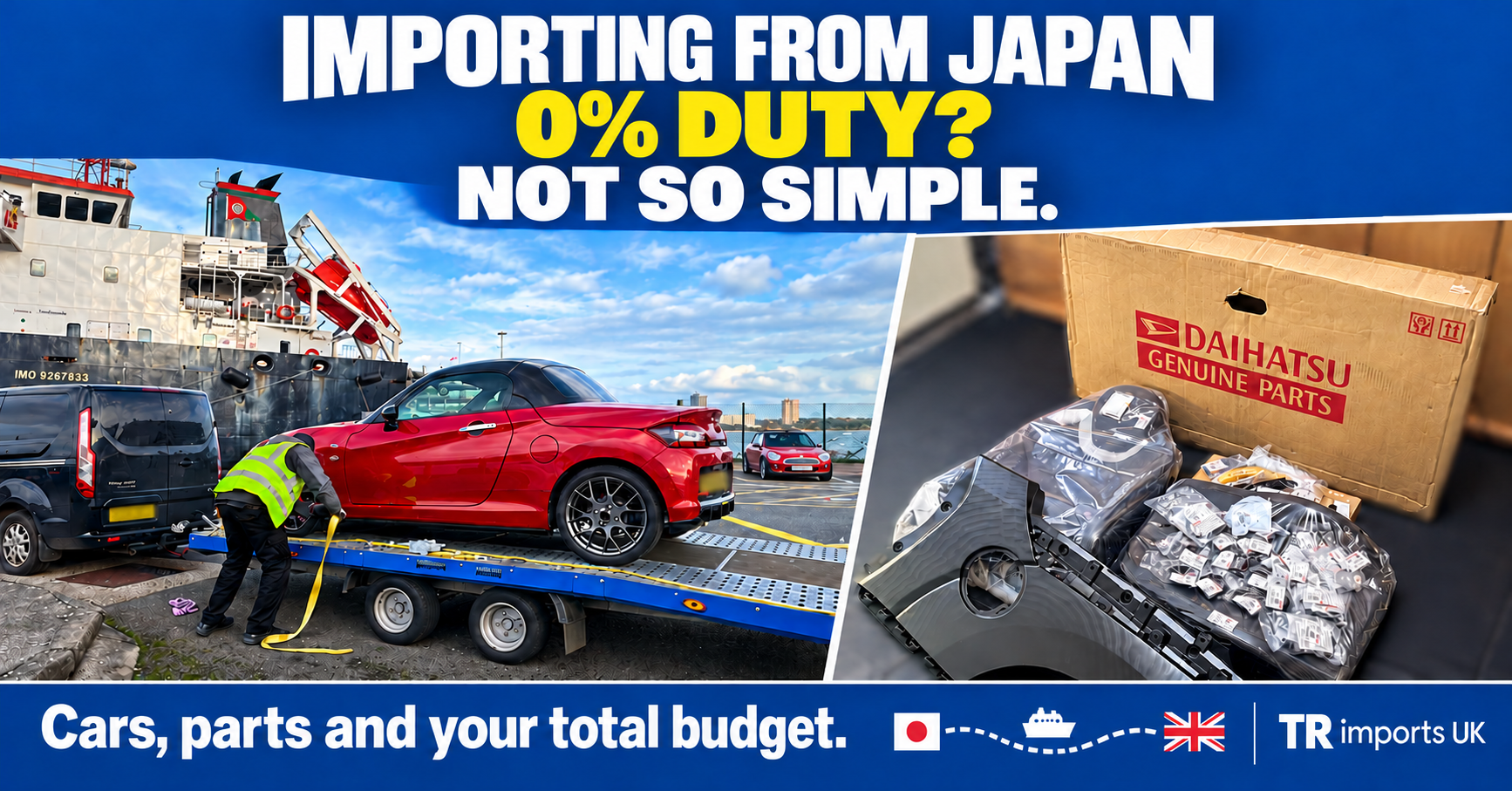 Importing Cars and Parts from Japan: 0% Duty? Not So Simple.