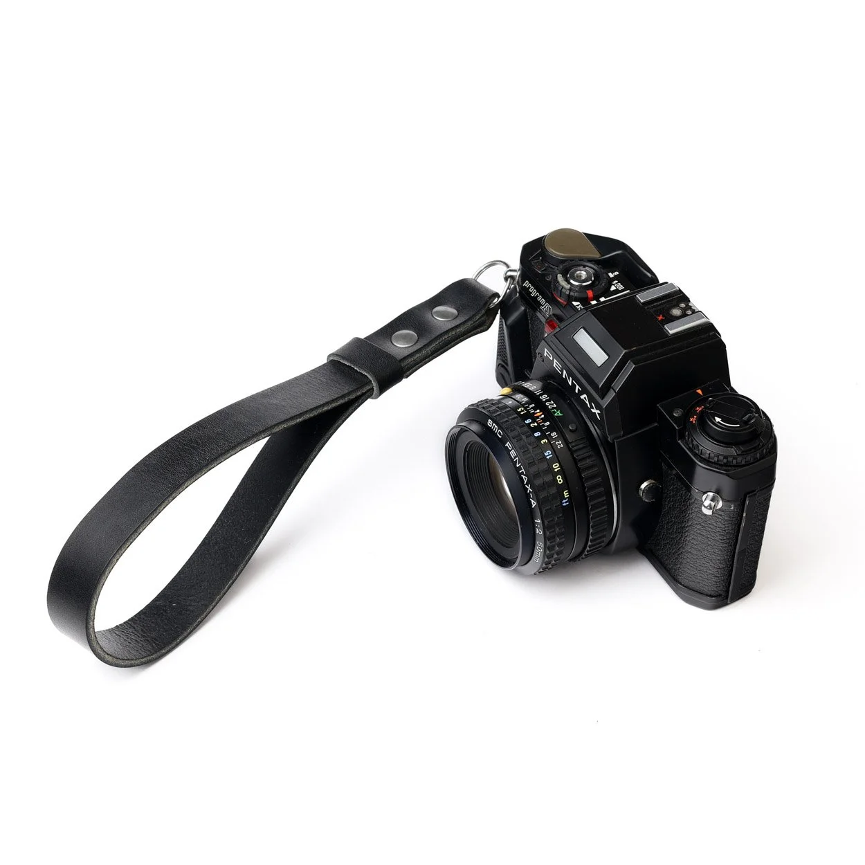 Slate camera wrist strap black.
