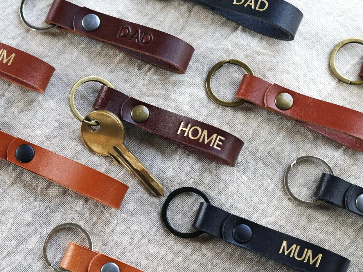 Custom leather keyrings