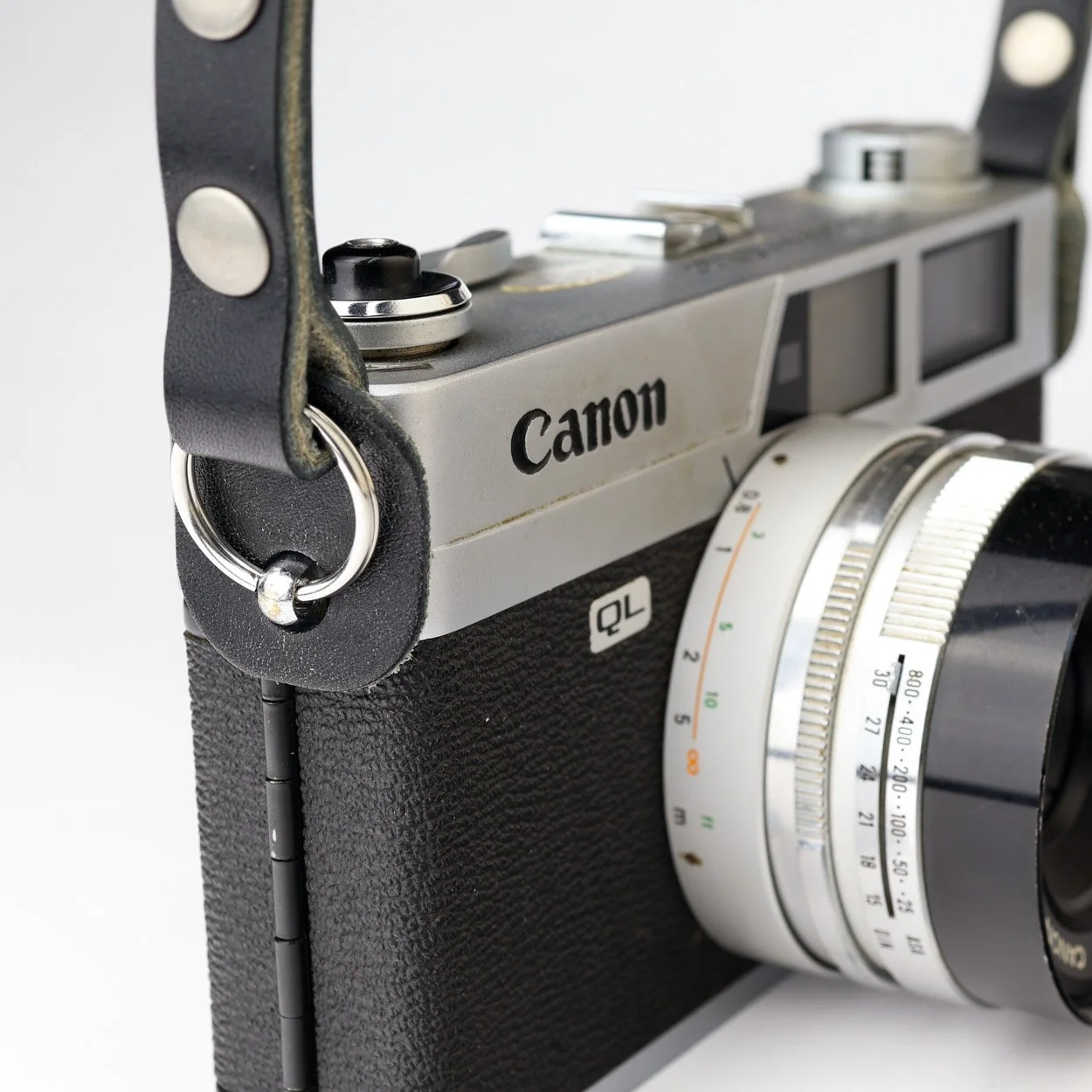 Black camera strap lug protectors