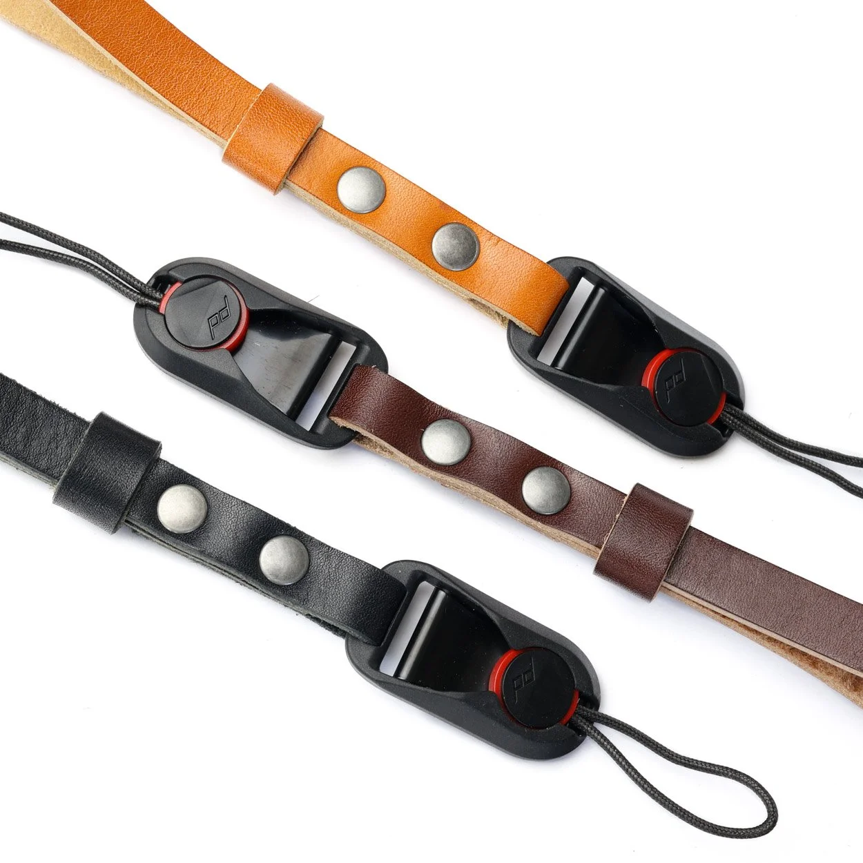 flint qr peak design leather wrist-strap made in the UK
