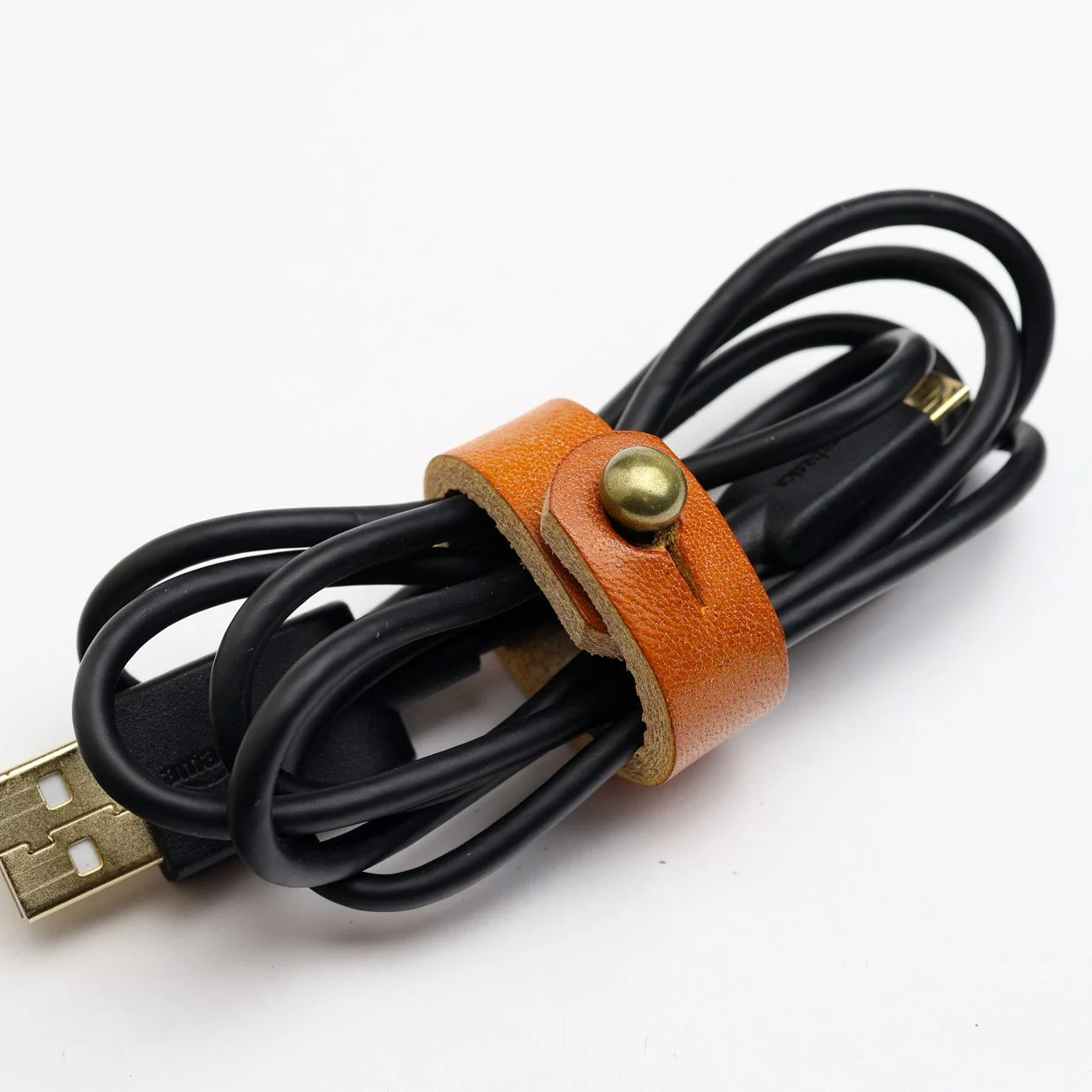 Leather cable tidy