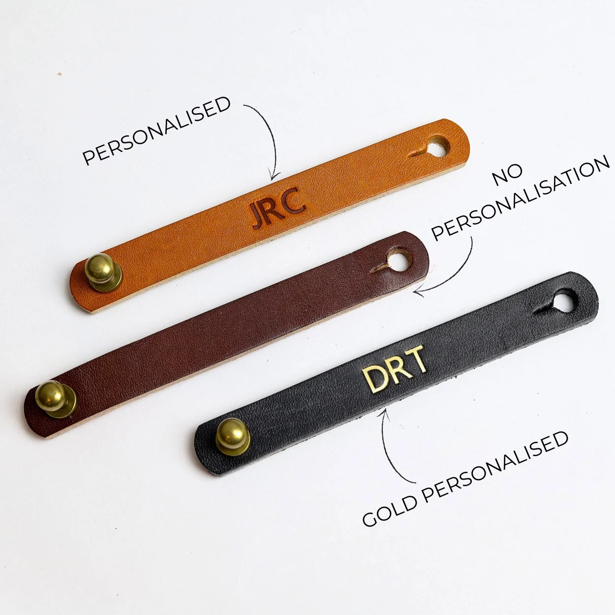 Personalised leather cable wraps