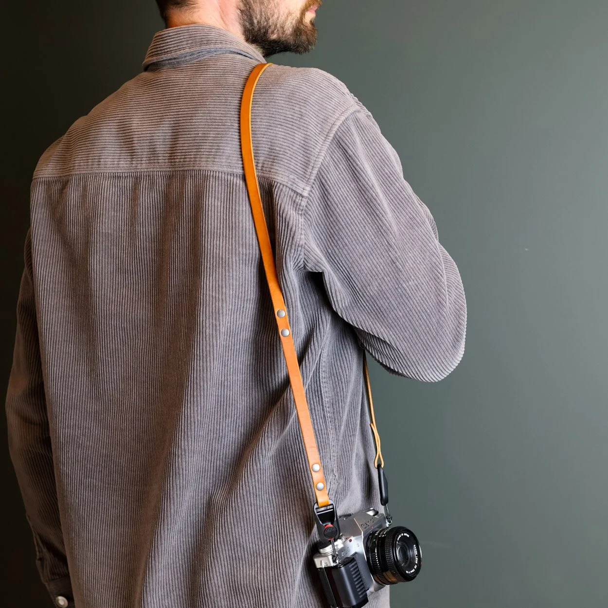 Thin leather camera strap summit qr