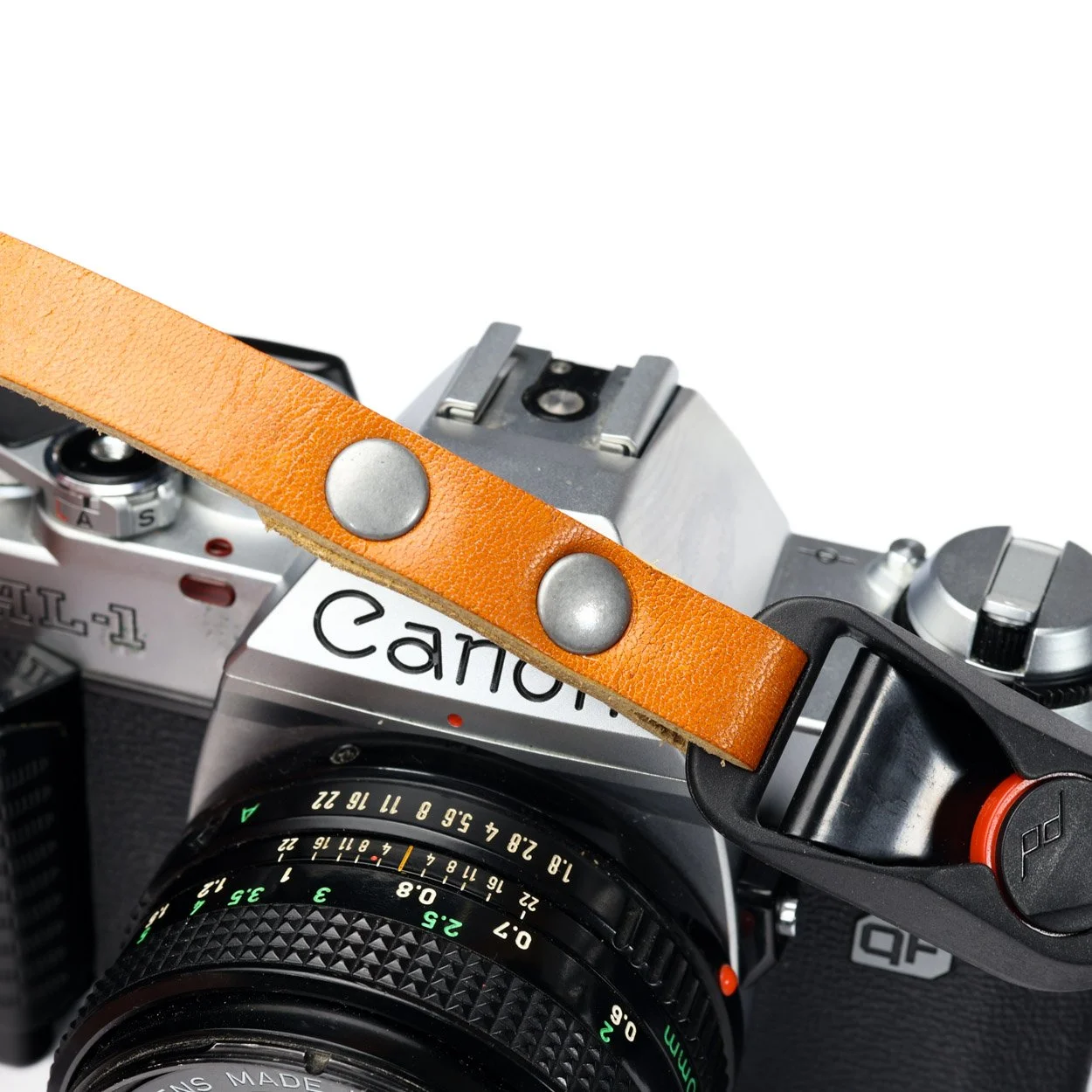 leather peak design strap peak qr on canon vintage camera