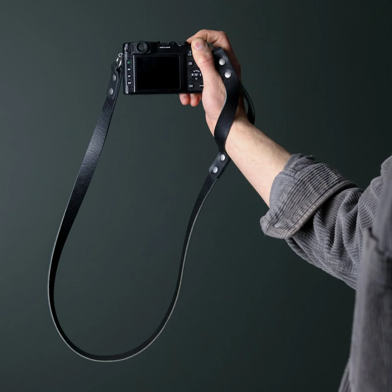 Versatile camera neck strap that can be used as a wrist strap with a Fujifilm