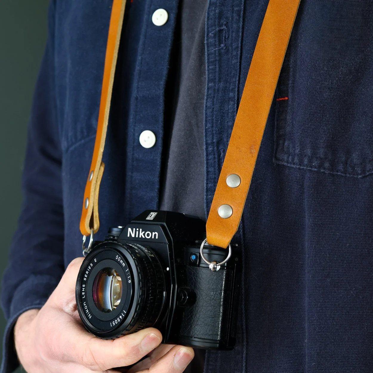 whiskey ridge camera strap close up