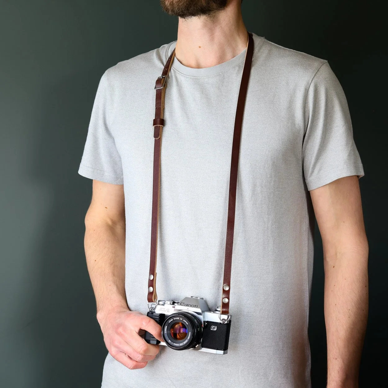 Custom Chestnut ascent camera strap
