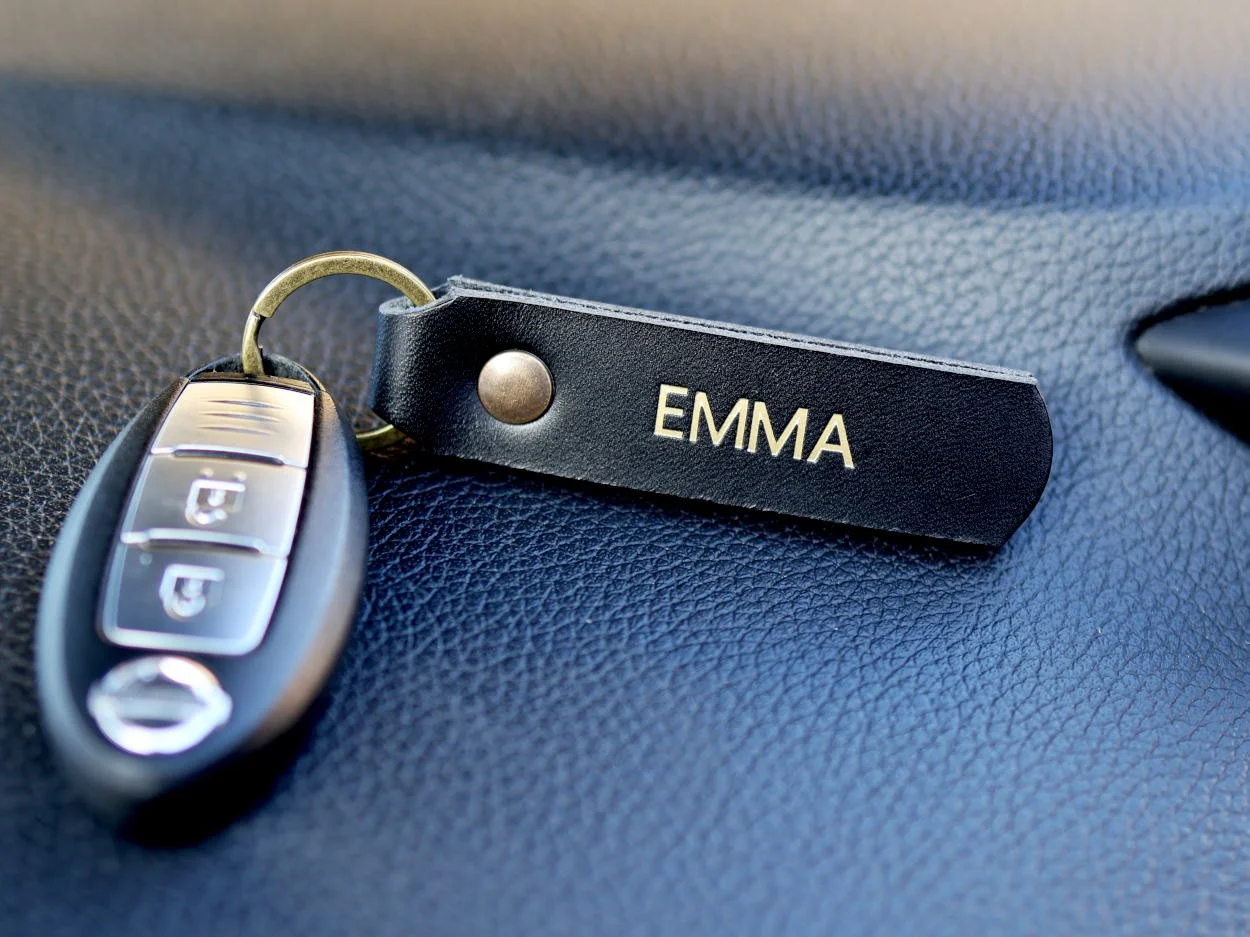 Car keyring leather