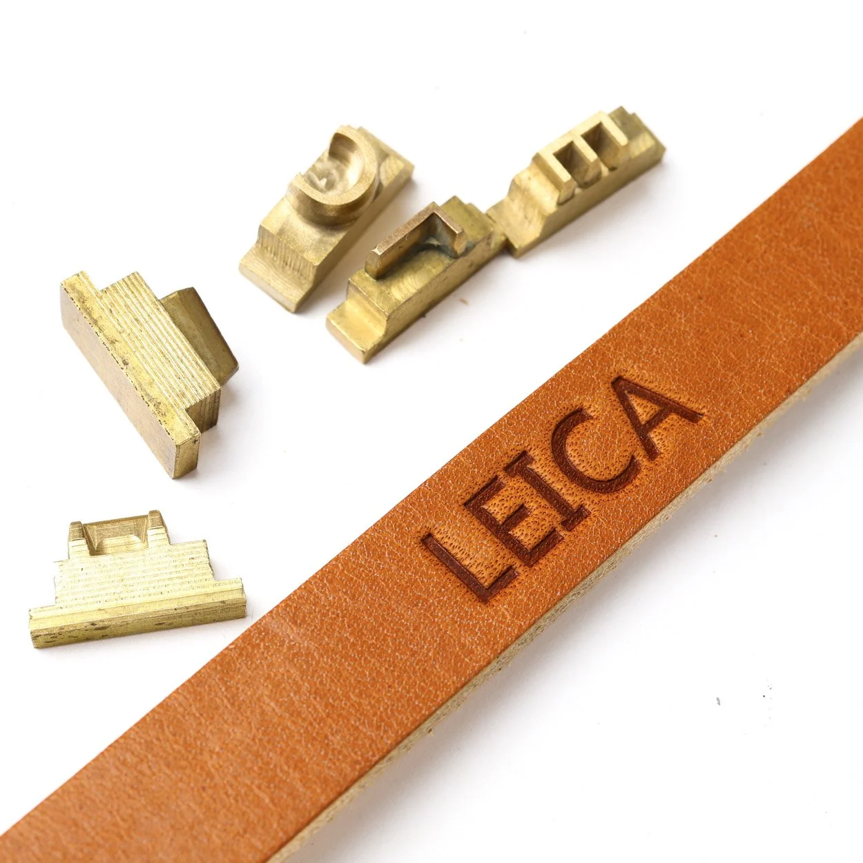 Personalised leather camera strap.