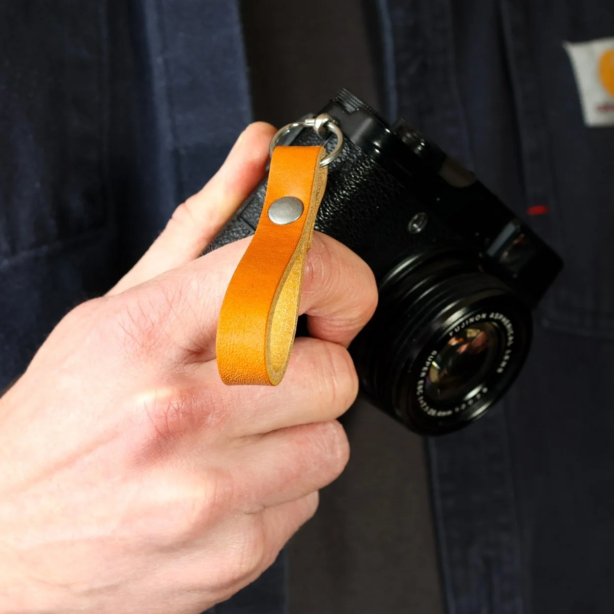 camera finger strap mid tan