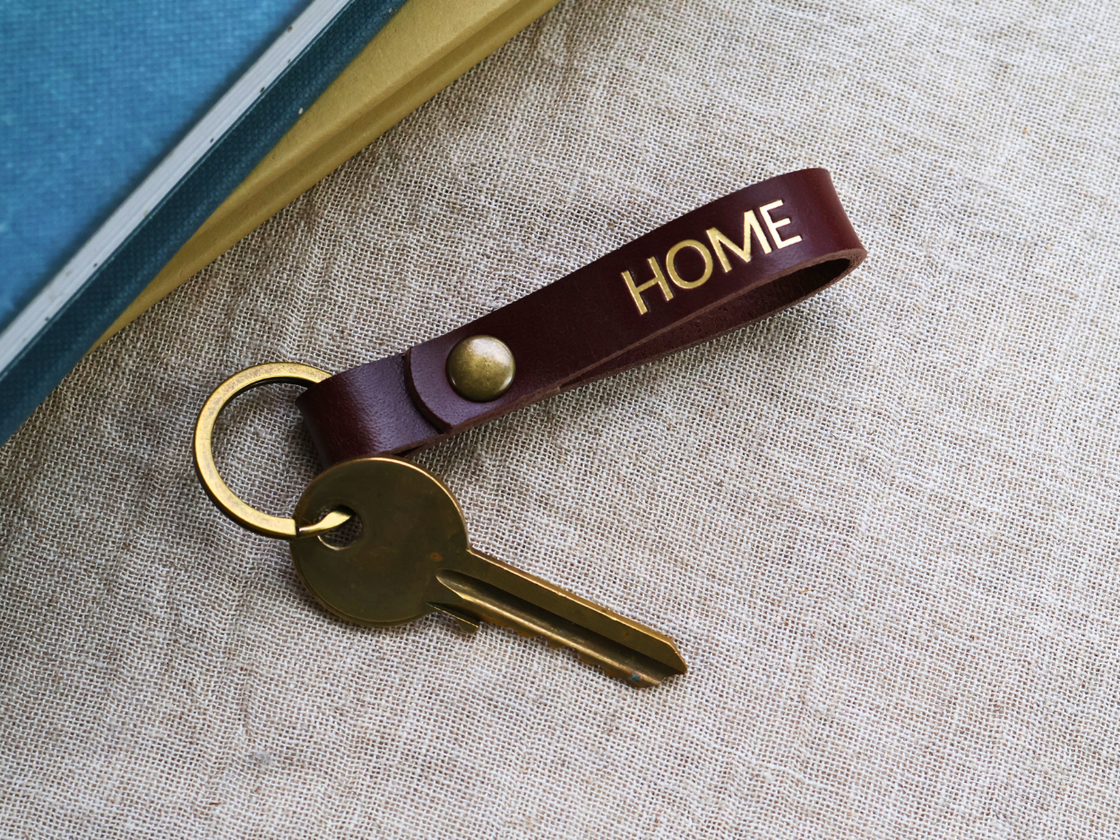 personalised new home keychain