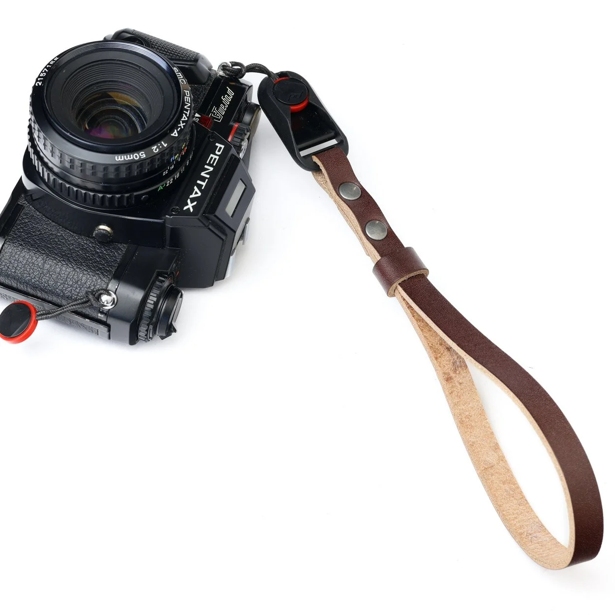 peak design anchors wrist strap leather chestnut