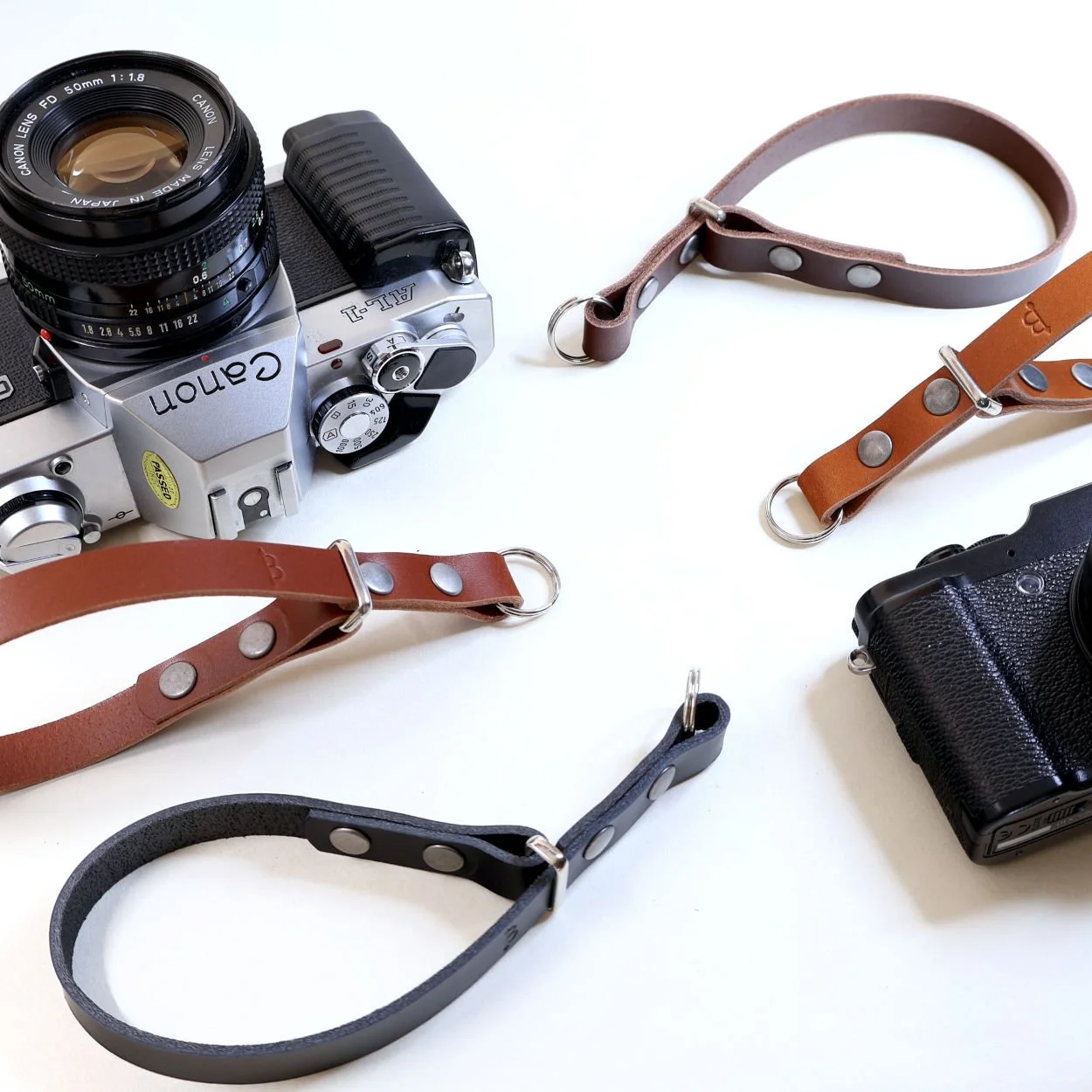 Scree Leather Camera Wrist Strap Canon Fuji