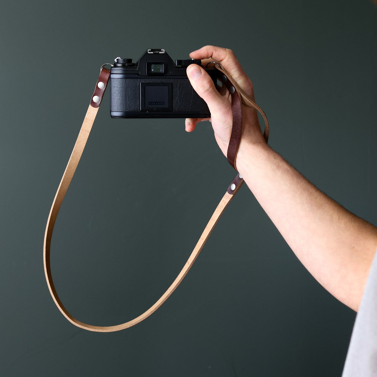 leather camera wrist strap peak