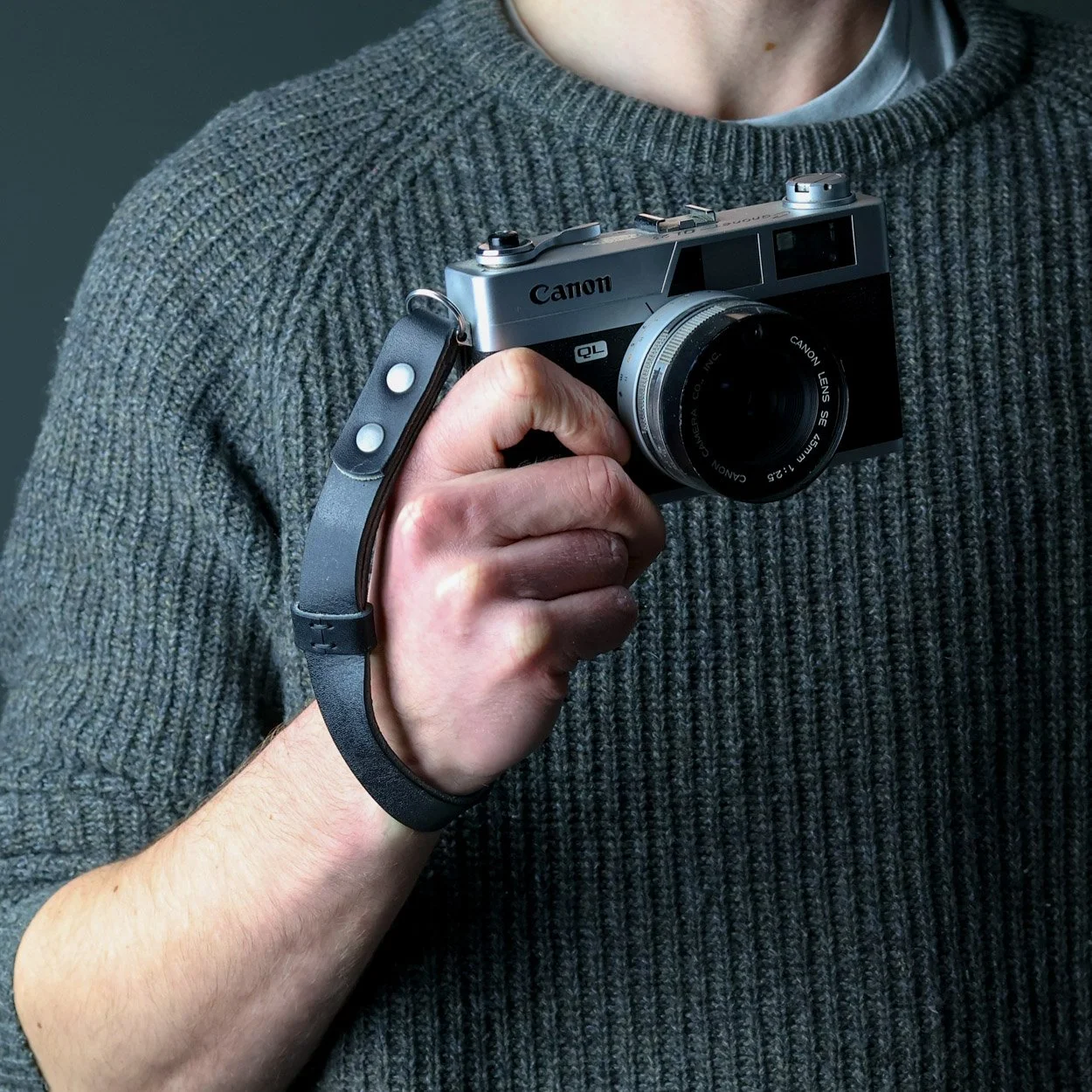 canon leather camera wrist strap