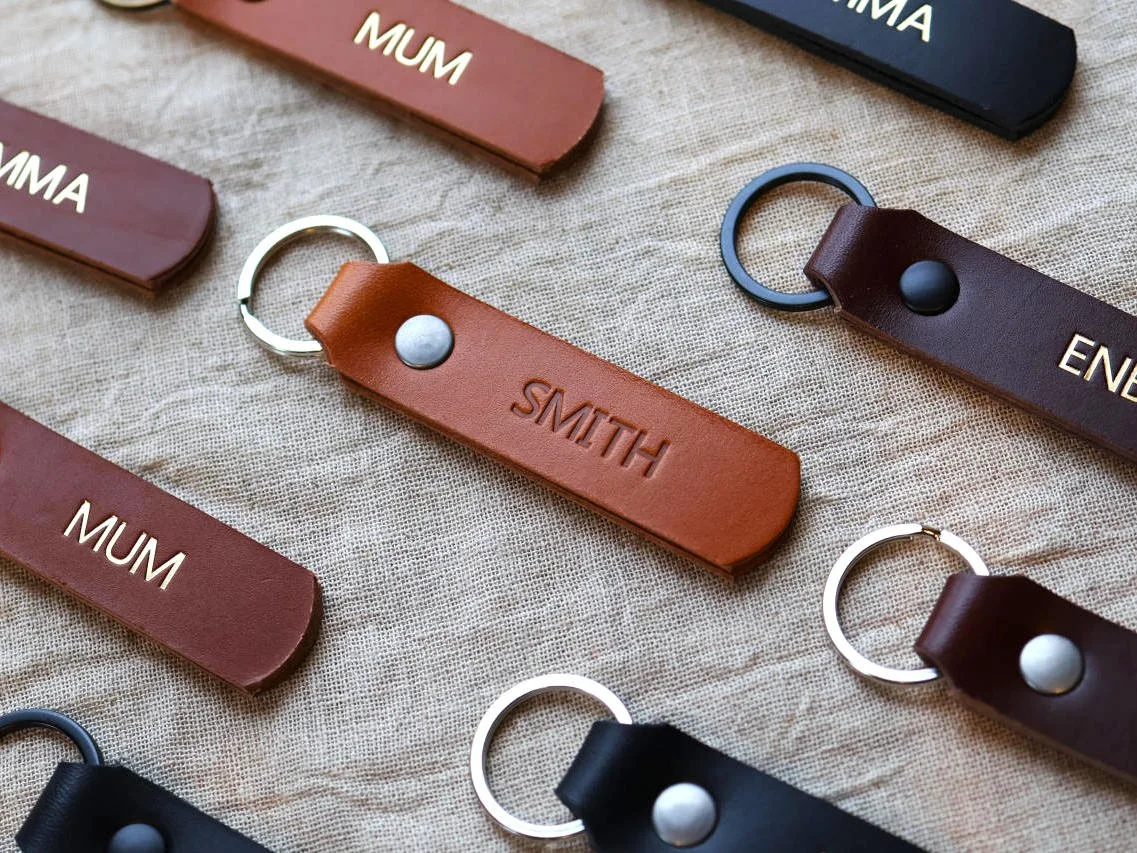 Custom Leather keyrings