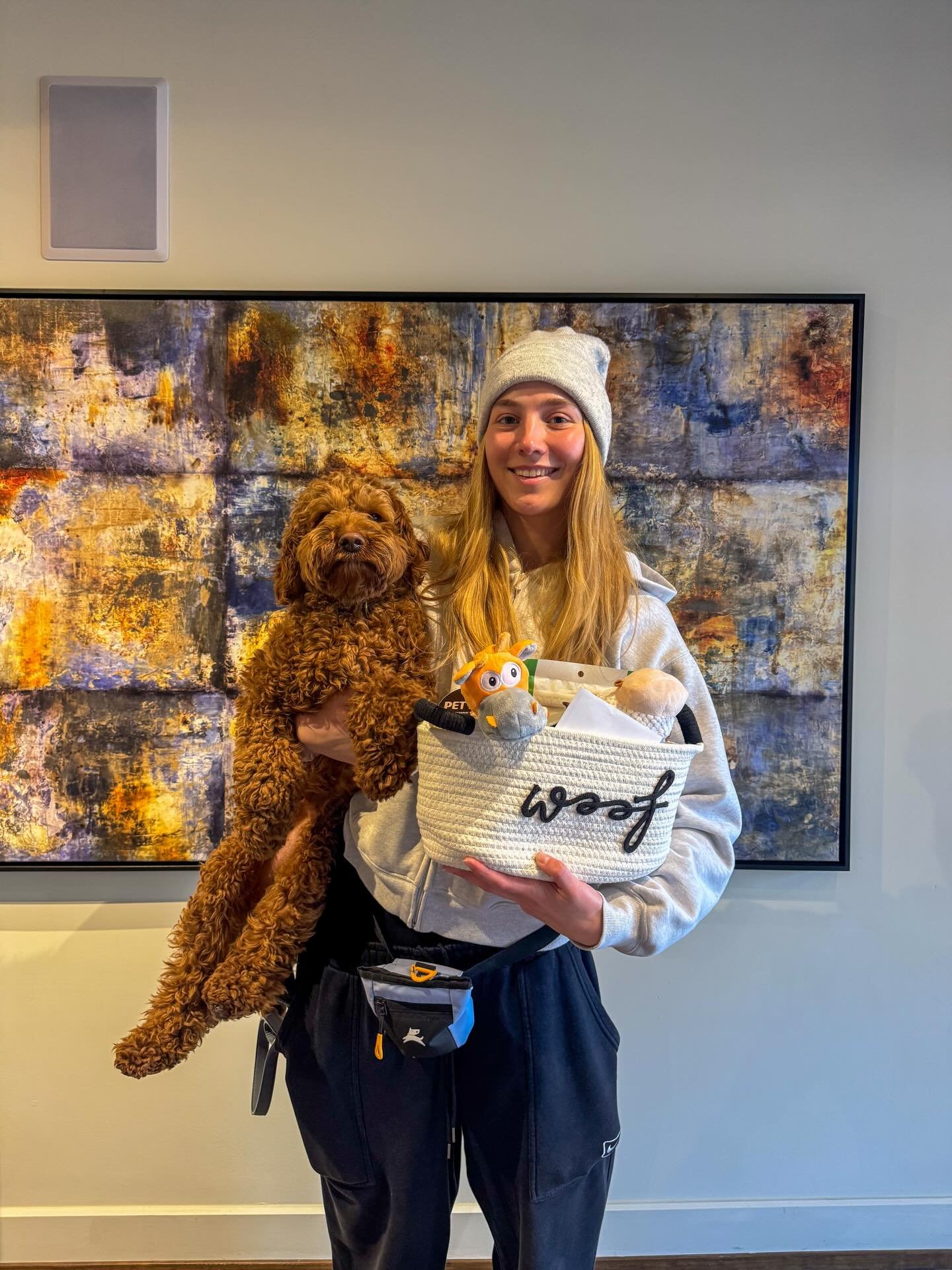 Resident Appreciation ‼️🌟

For resident appreciation this month we decided to get a gift basket for Arina who is a new dog owner of Sammie. Seeing Sammie and Arina has quickly become a joy for the office! 

The basket included dog treats and toys fo