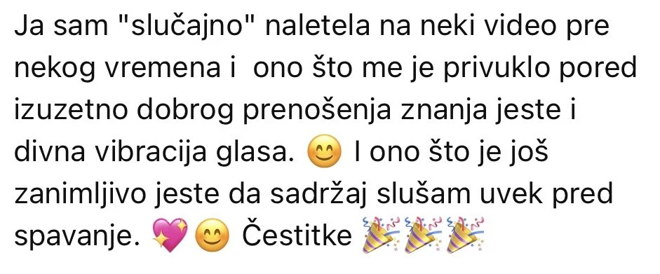 Iskustva i recenzije korisnika Živi Svjesno studija o meditacijama, programima i osobnom razvoju.