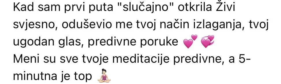 Svjedočanstva članova Živi Svjesno zajednice o pozitivnim promjenama, svjesnom življenju i osobnoj transformaciji.