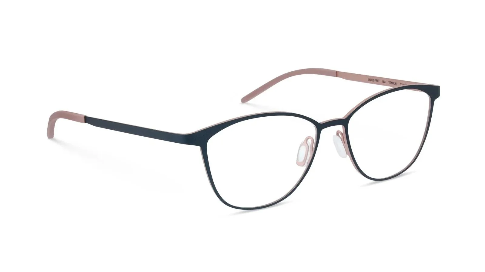 Pair of eyeglasses in Blue and Rose