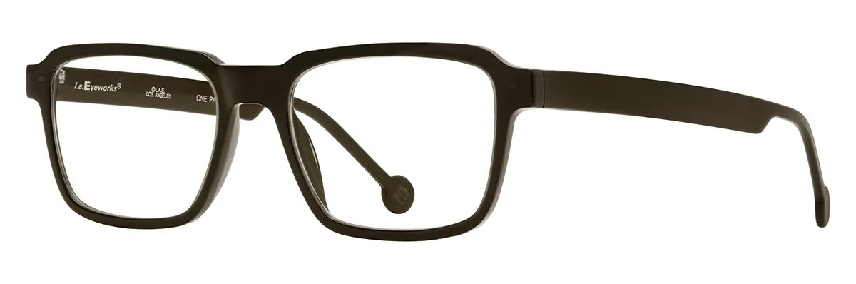 Rectangle eyeglasses with dark brown frames