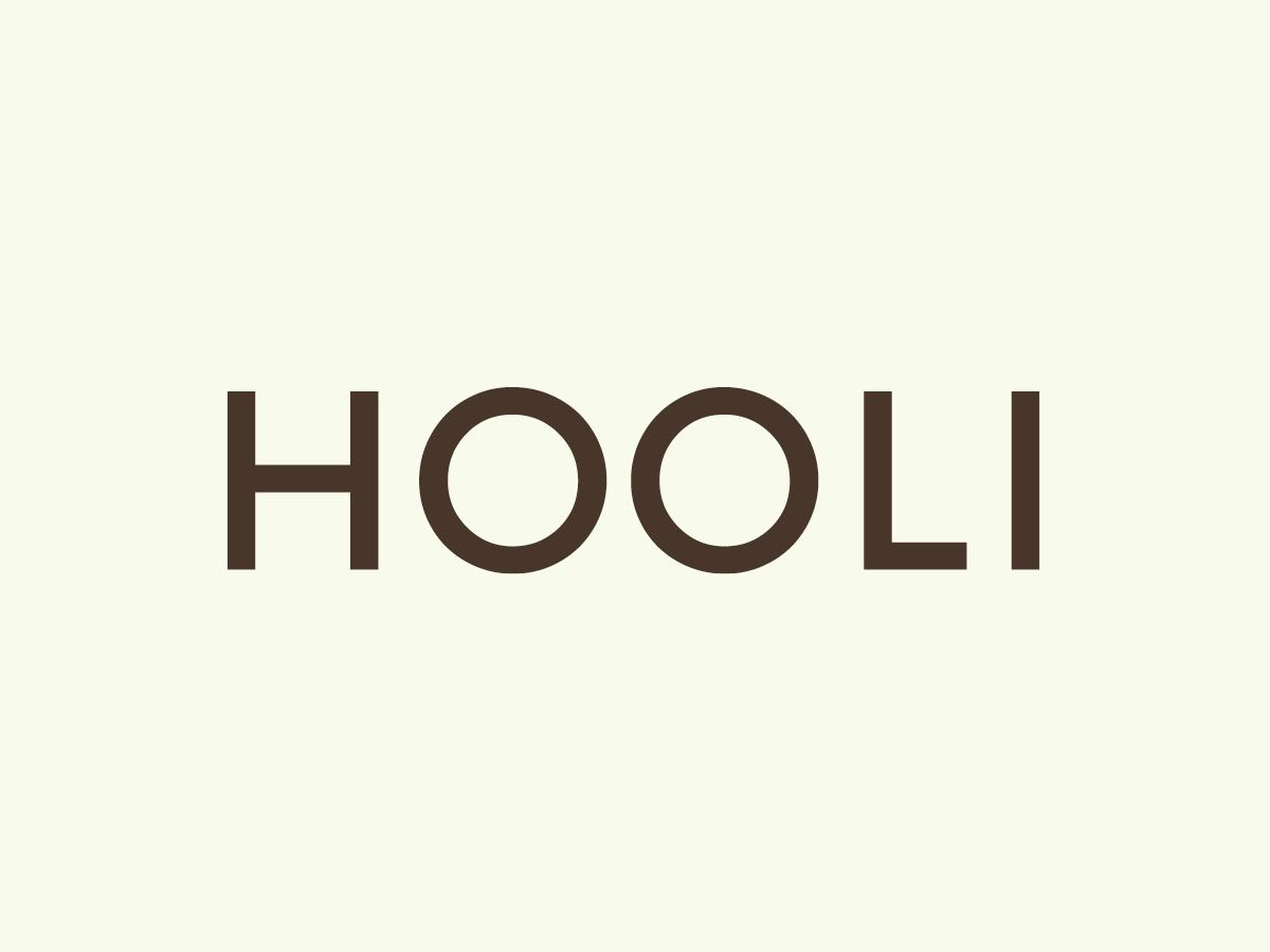 Text that reads 'HOOLI' on a light background.