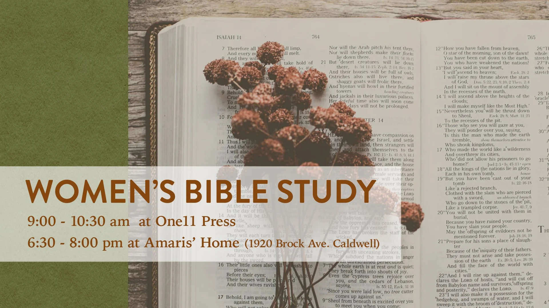 Women's Bible Study - Isaiah