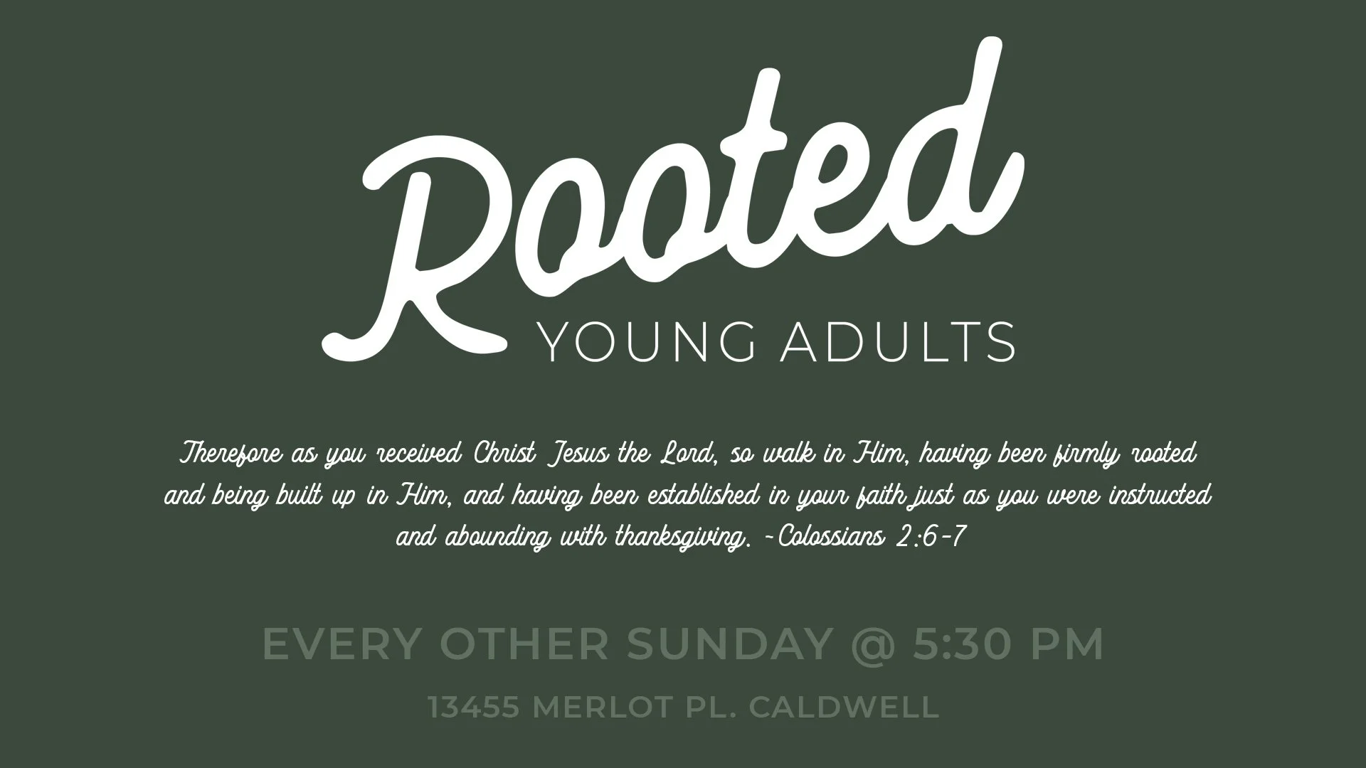 Rooted Young Adults Ministry
