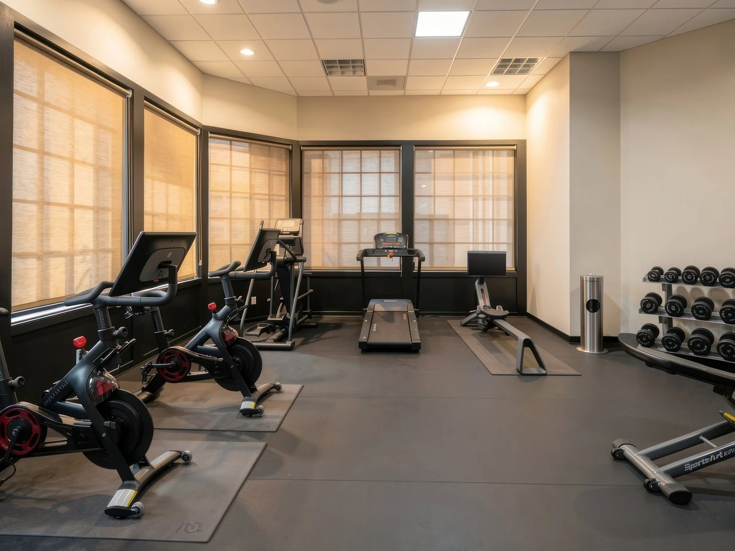 fitness center with pelotons at hotel burbank.jpg