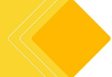 Abstract geometric design with yellow and black shapes, including layered diamonds and parallelograms.