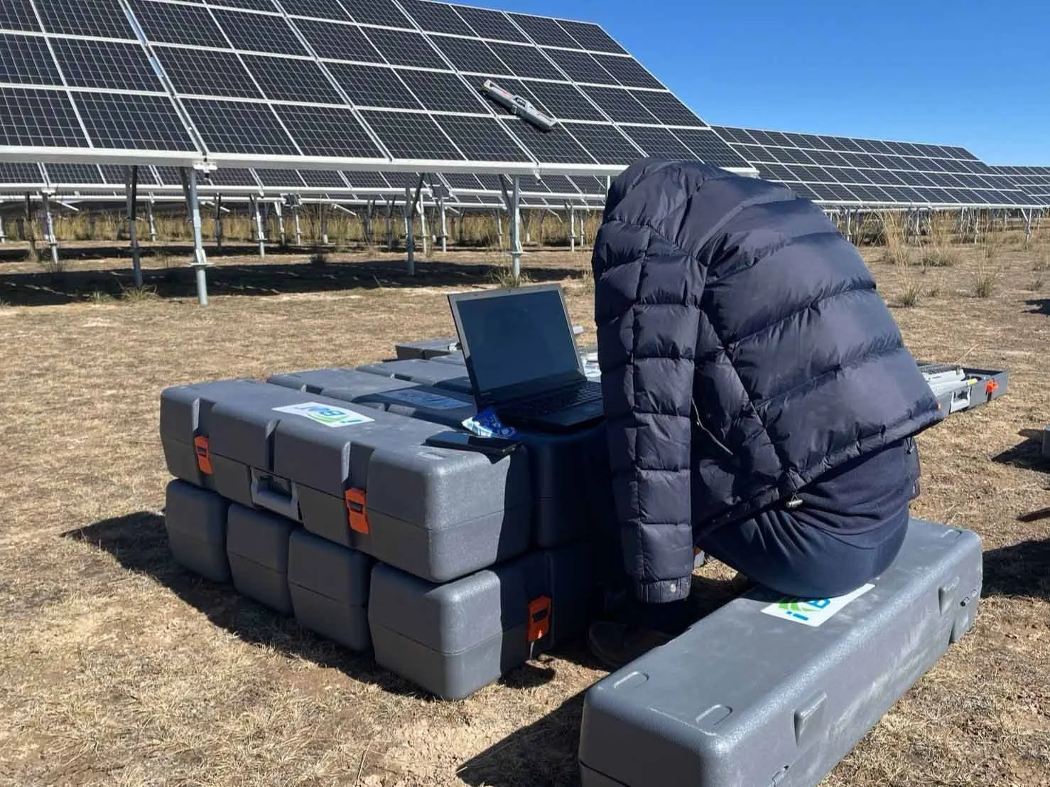 IFBOT Solar panel cleaning robot during reliability test in cold and low-pressure enviroment