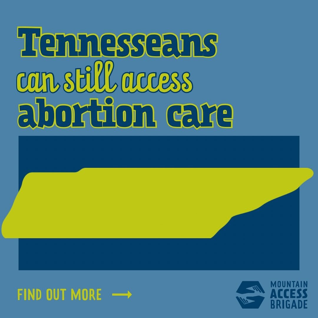 Tennesseans can still access abortion care!

It is illegal to provide abortion care in the state of Tennessee, but there are options for people who live here.

Clinical Care:
&bull; It is still legal to get an abortion at a clinic in a state where ab