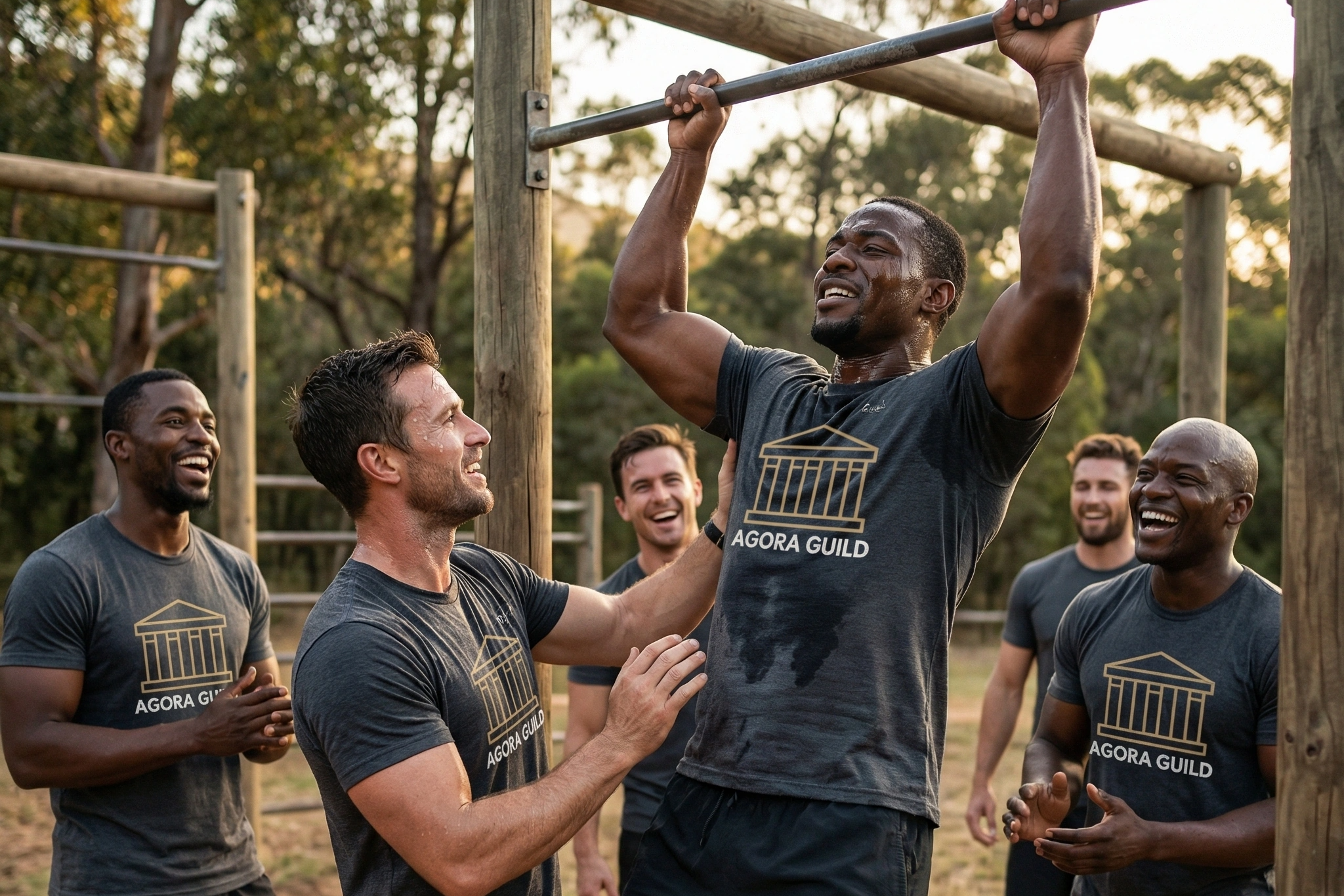 Men working out together showing real life men’s community support and accountability in action