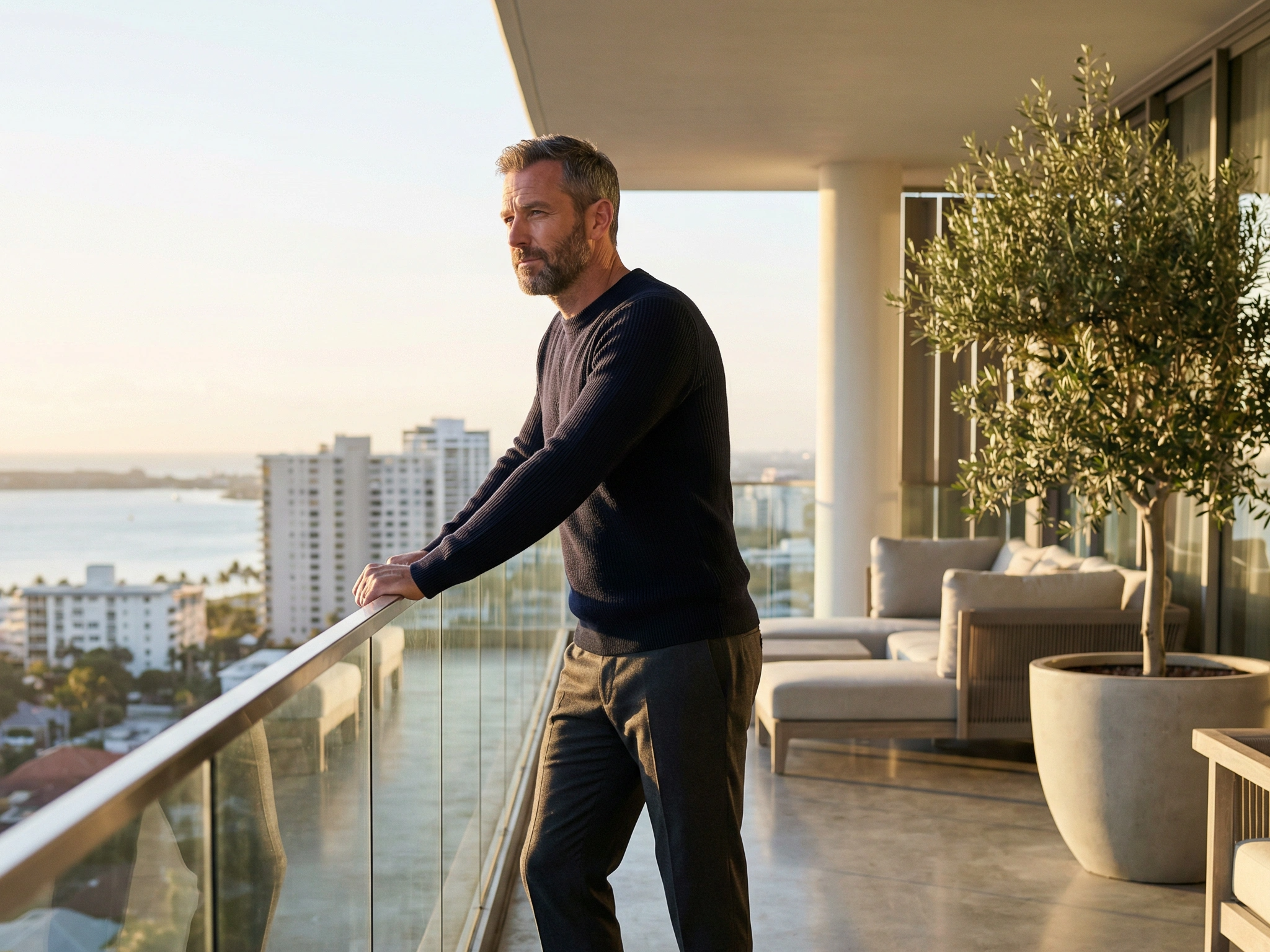 Man reflecting alone before joining a men’s self-improvement community focused on growth and accountability
