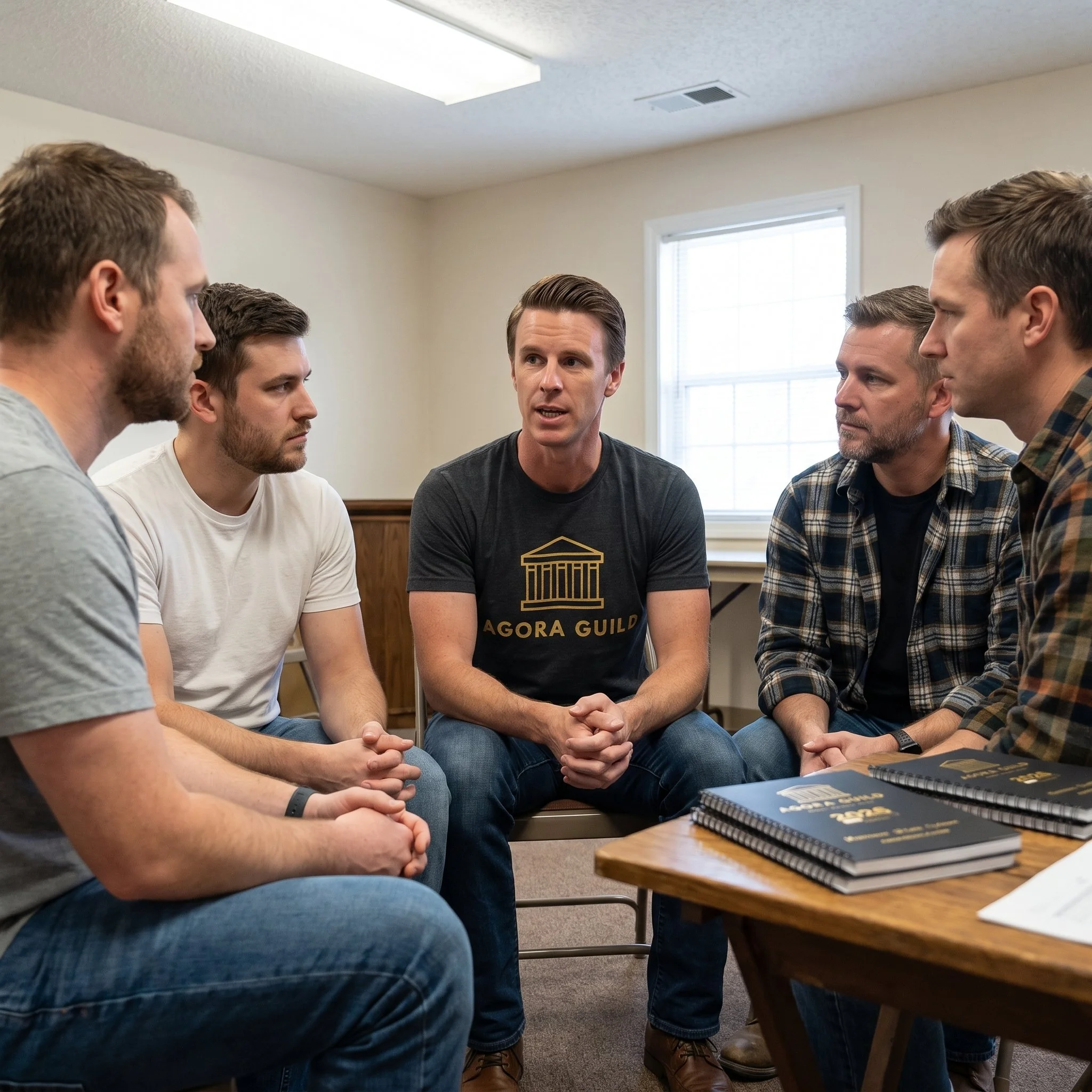 Agora Guild Men’s support group providing brotherhood and accountability during recovery from problem gambling