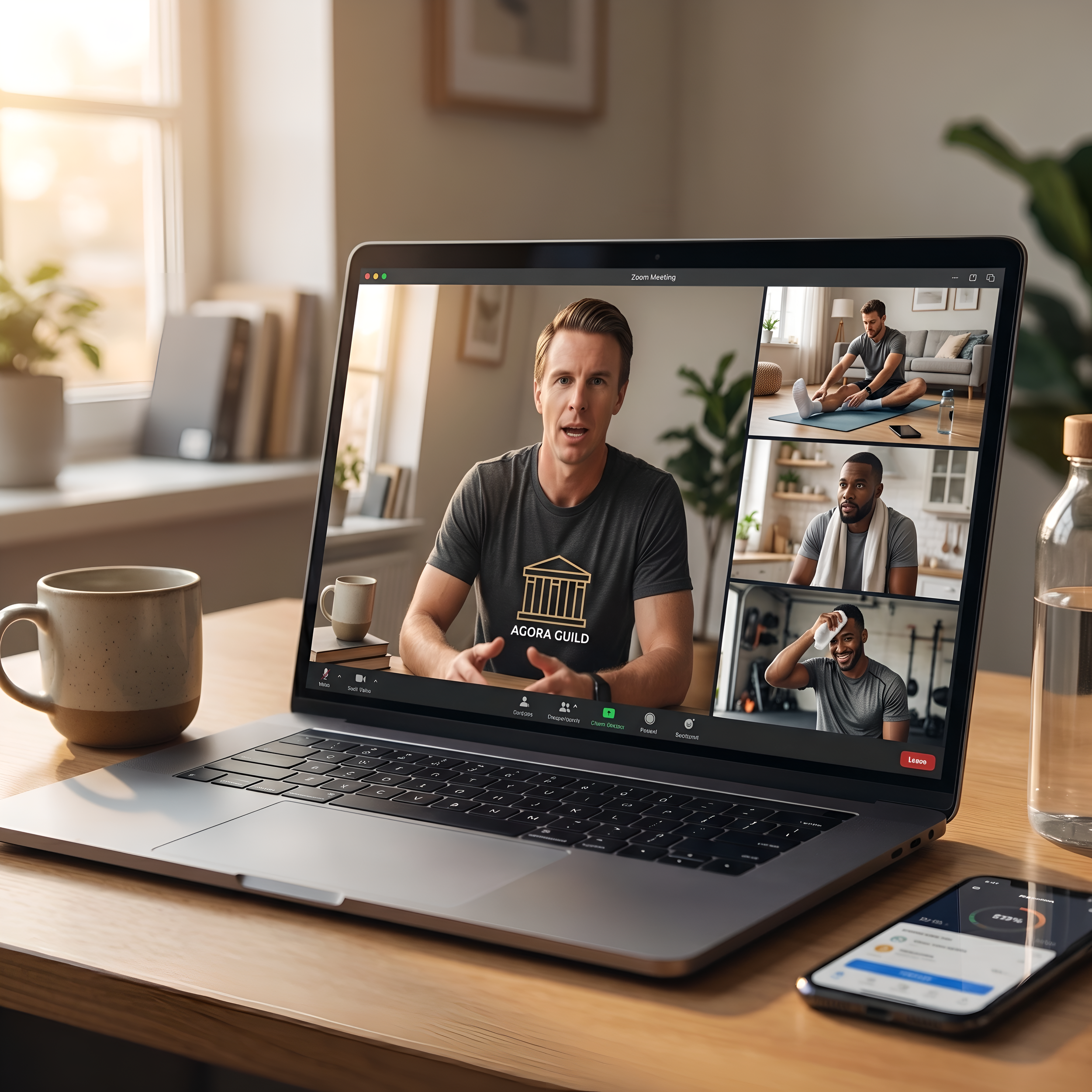 Agora Guild weekly accountability call helping men stay consistent with morning workouts through brotherhood and motivation